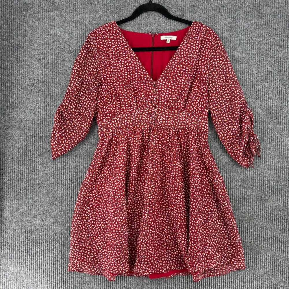 Madewell Starviolet Mini dress Ditsy flowers womens 8 cottage boho prairie girl